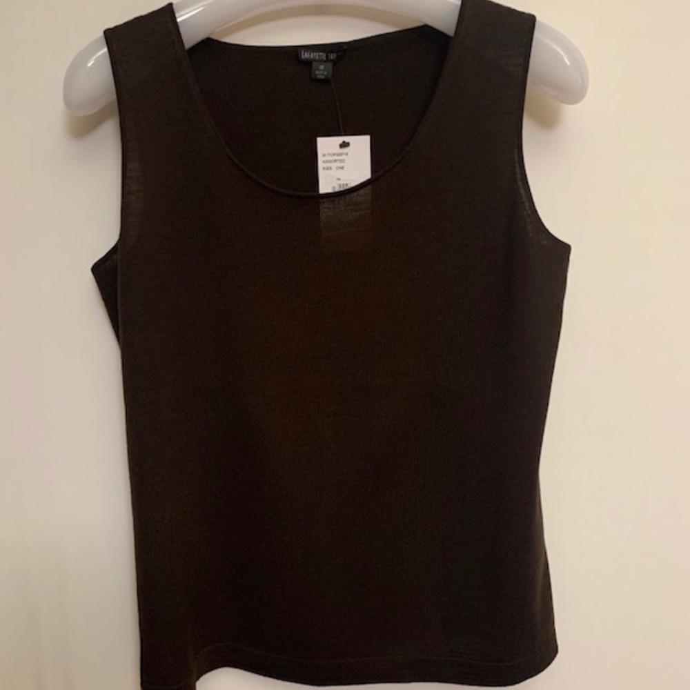 Lafayette 148 NY NEW M fine wool shell